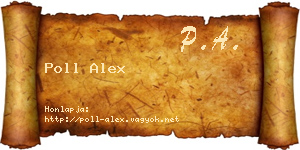 Poll Alex névjegykártya